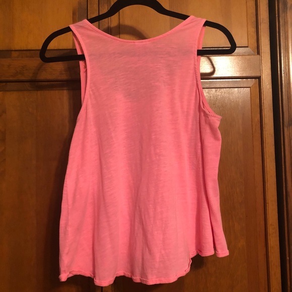 PINK Tank Top Flowey Size Small With Lace Detail - Picture 5 of 5